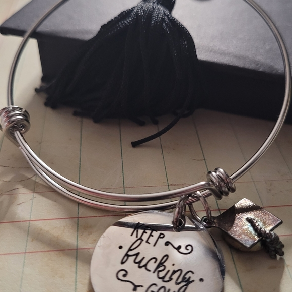 Motivational Graduation Charm Bracelet - Picture 2 of 2